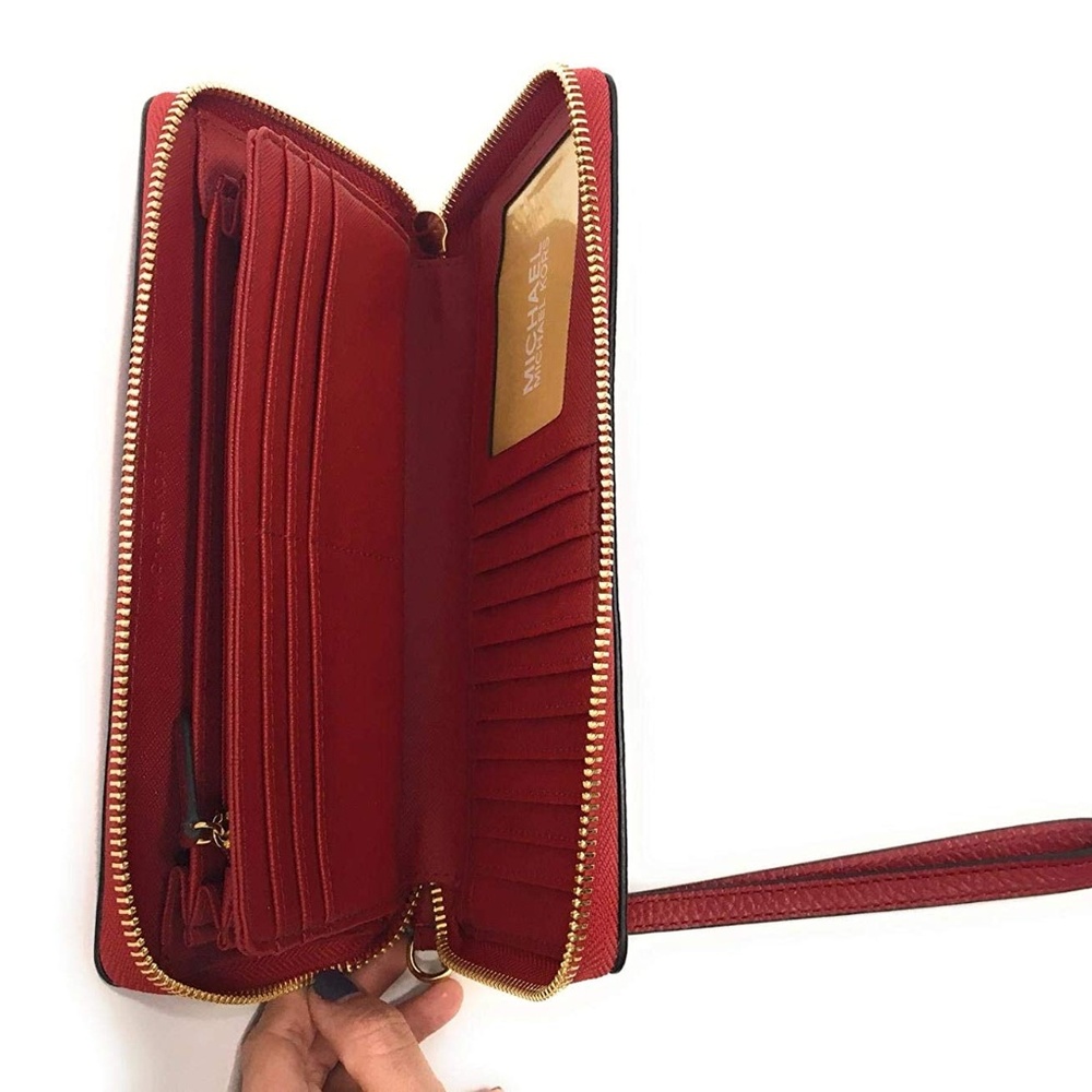 MICHAEL Michael Kors Jet Set Travel Wristlet Red - Picture 2 of 8